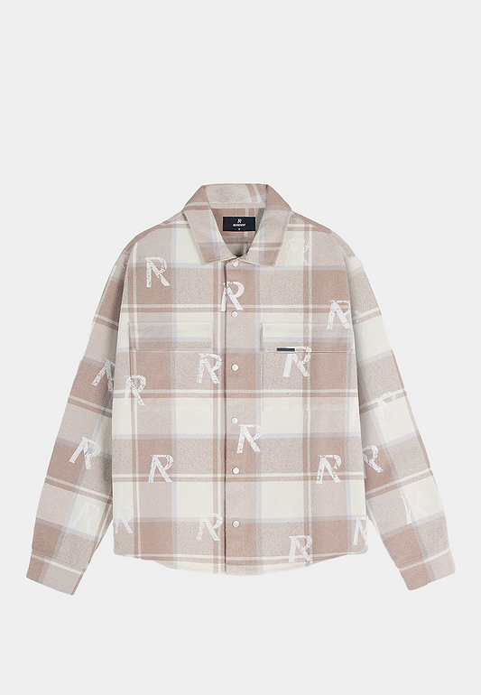 Represent All Over Initial Flannel Shirt Cashmere