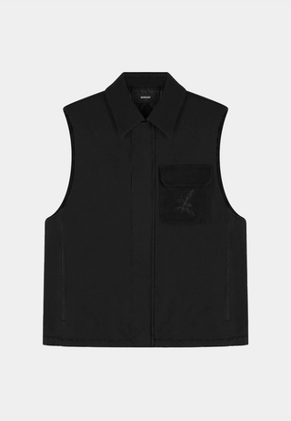 Represent Collared Gilet Black