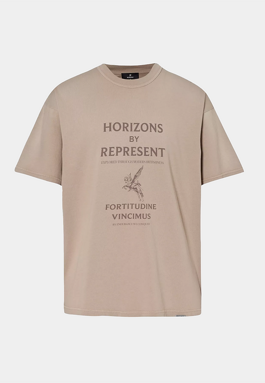Represent Horizons T-Shirt Washed Taupe