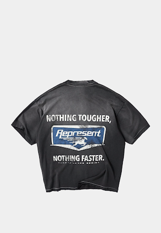 Represent Nothing Faster T-Shirt Stained Black