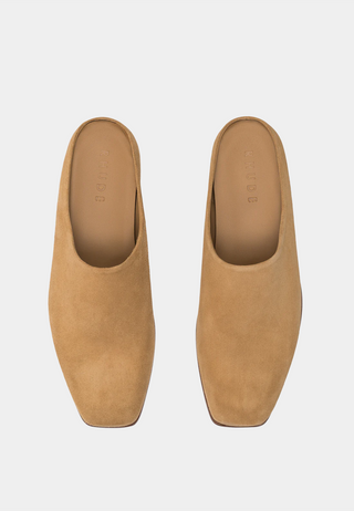 Rhude Chateau Suede Mules Suede Tan