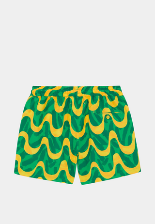 Frescobol Rio JB Printed Swim Short - Booth Green & Booth Yellow