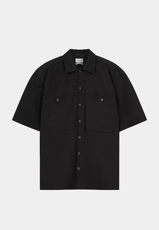 Sunflower Silk Shirt Ss Black