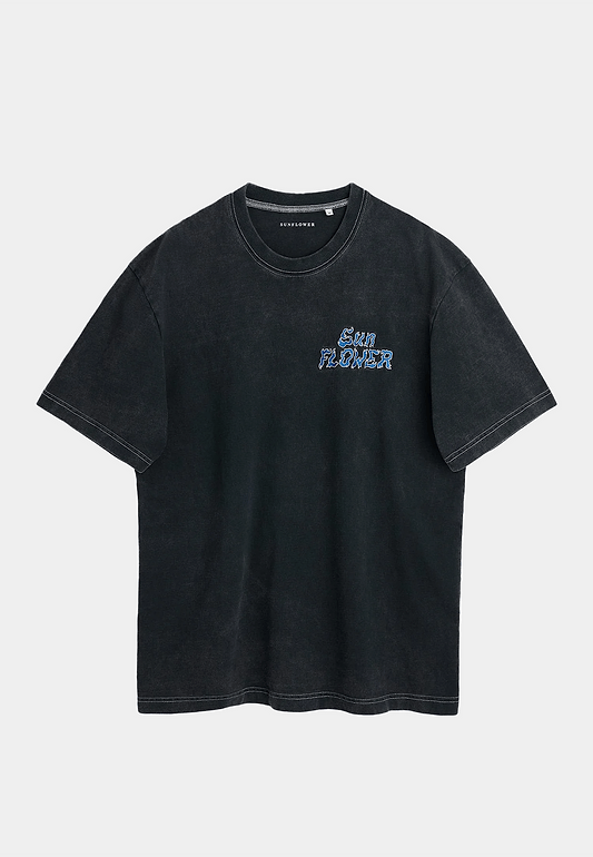 Sunflower Washed Tee Ss Black