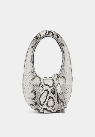 Coperni Snake Print Crossbody Mini Swipe Bag White-Grey