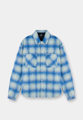 Represent Textured Overshirt Electric Blue