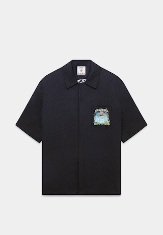 Casablanca Volcano Short Sleeve Shirt Black