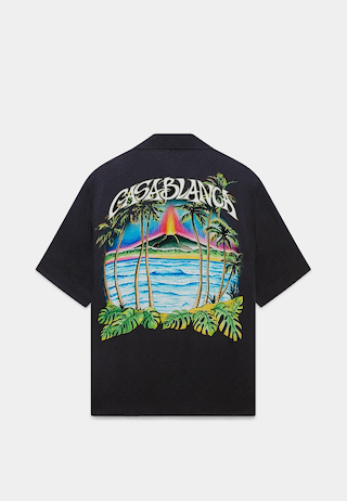Casablanca Volcano Short Sleeve Shirt Black