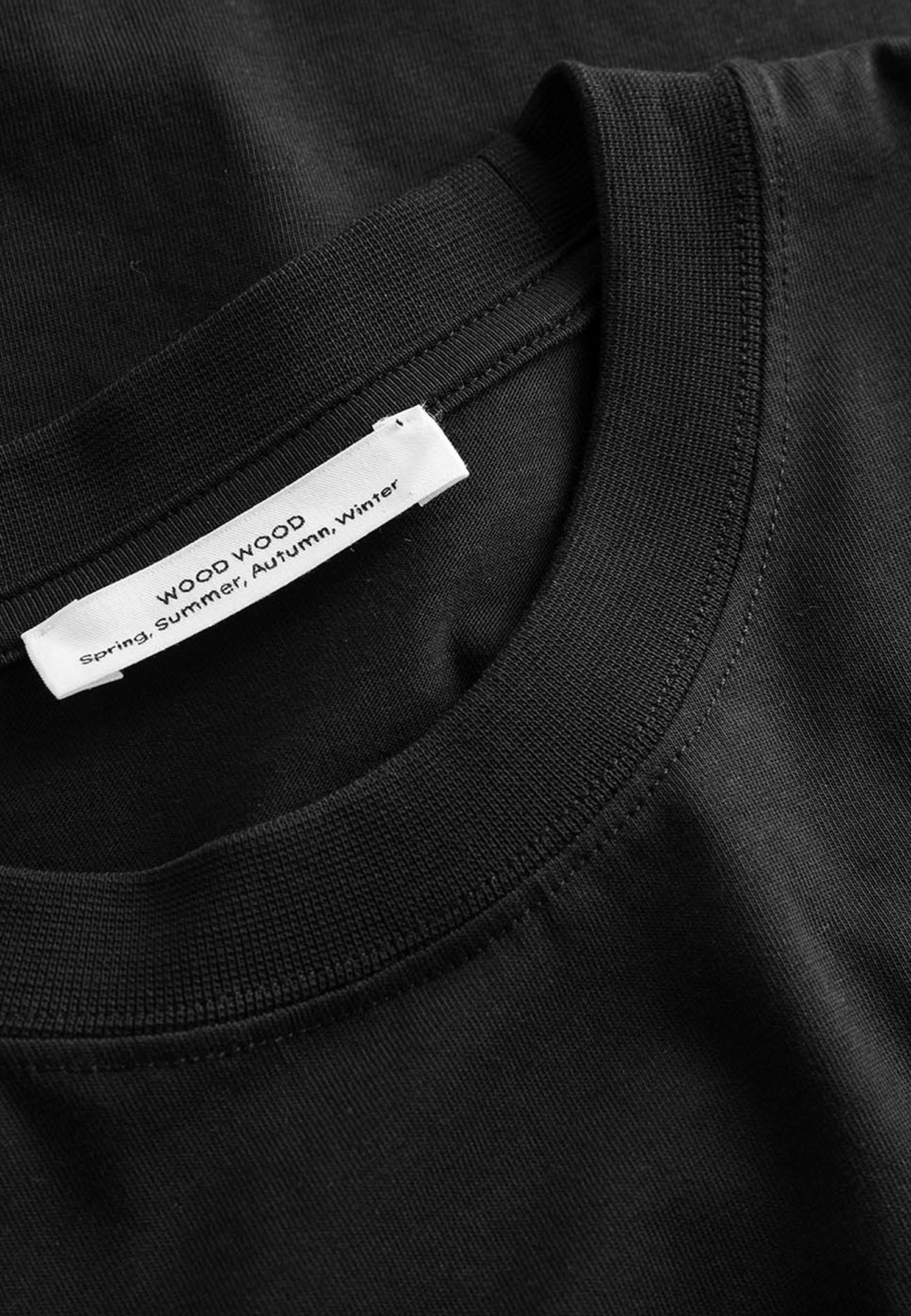 WOOD WOOD Essential Bobby solid T-shirt Black