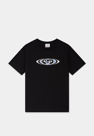 Casablanca Warped Logo Classic T-Shirt Black