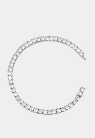 Darkai White Tennis Bracelet Silver