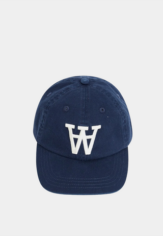 Wood Wood Eli embroidery cap - Navy