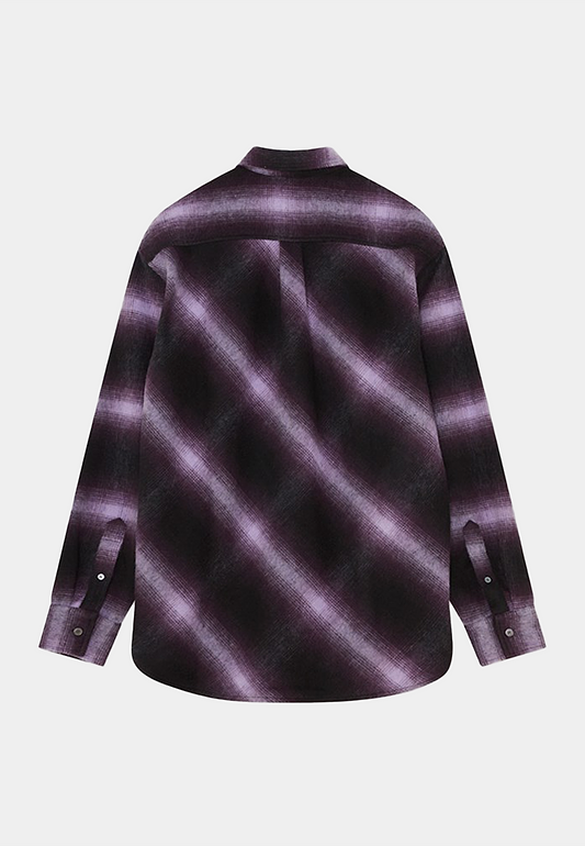 Wood Wood Nico Bias Flannel Shirt - Dark purple