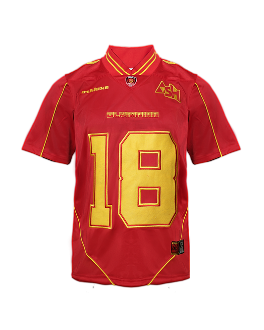 Ash American Football Jersey - Red