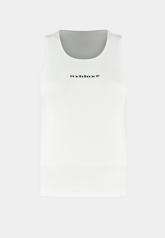 Ash Logo Tank Top - White
