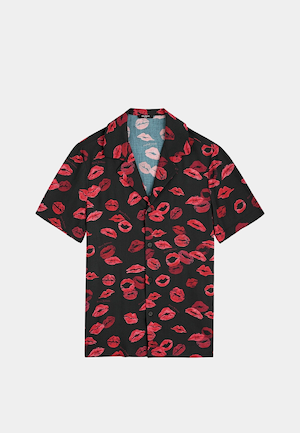 Balmain Ss Ao Kiss Print Pyjama Shirt - Other Ss
Shirt Black/
Lively
Red