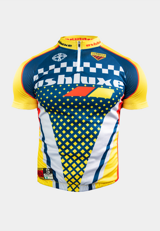 Ashluxe Cycling Jersey Yellow Blue