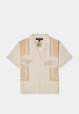 Kidsuper Studios face camo shirt Cream