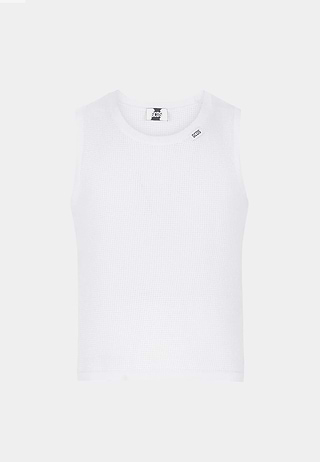 Gcds Open Knit Tank Top Off White