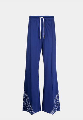 MARCELO BURLON Bandana Flare Track pants - Blue White