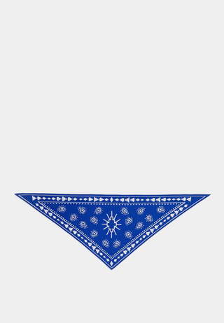 MARCELO BURLON Bandana Knit Scarf - Blue/White