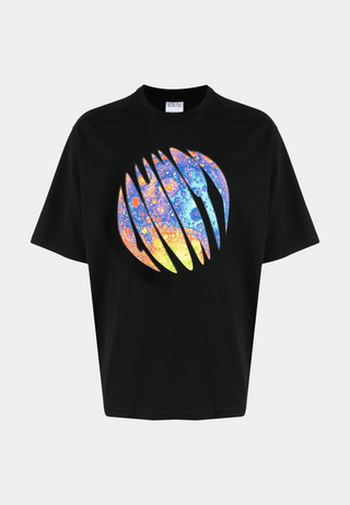 MARCELO BURLON County Lunar Over T-Shirt - Black Light Blue