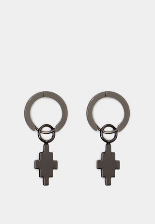 MARCELO BURLON Cross Pendant Earrings - Black