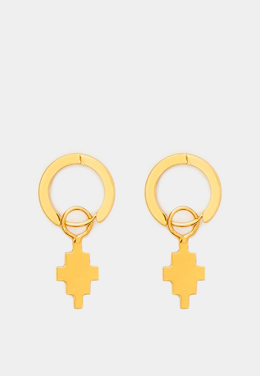 MARCELO BURLON Cross Pendant Earrings - Gold
