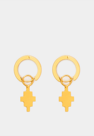 MARCELO BURLON Cross Pendant Earrings - Gold