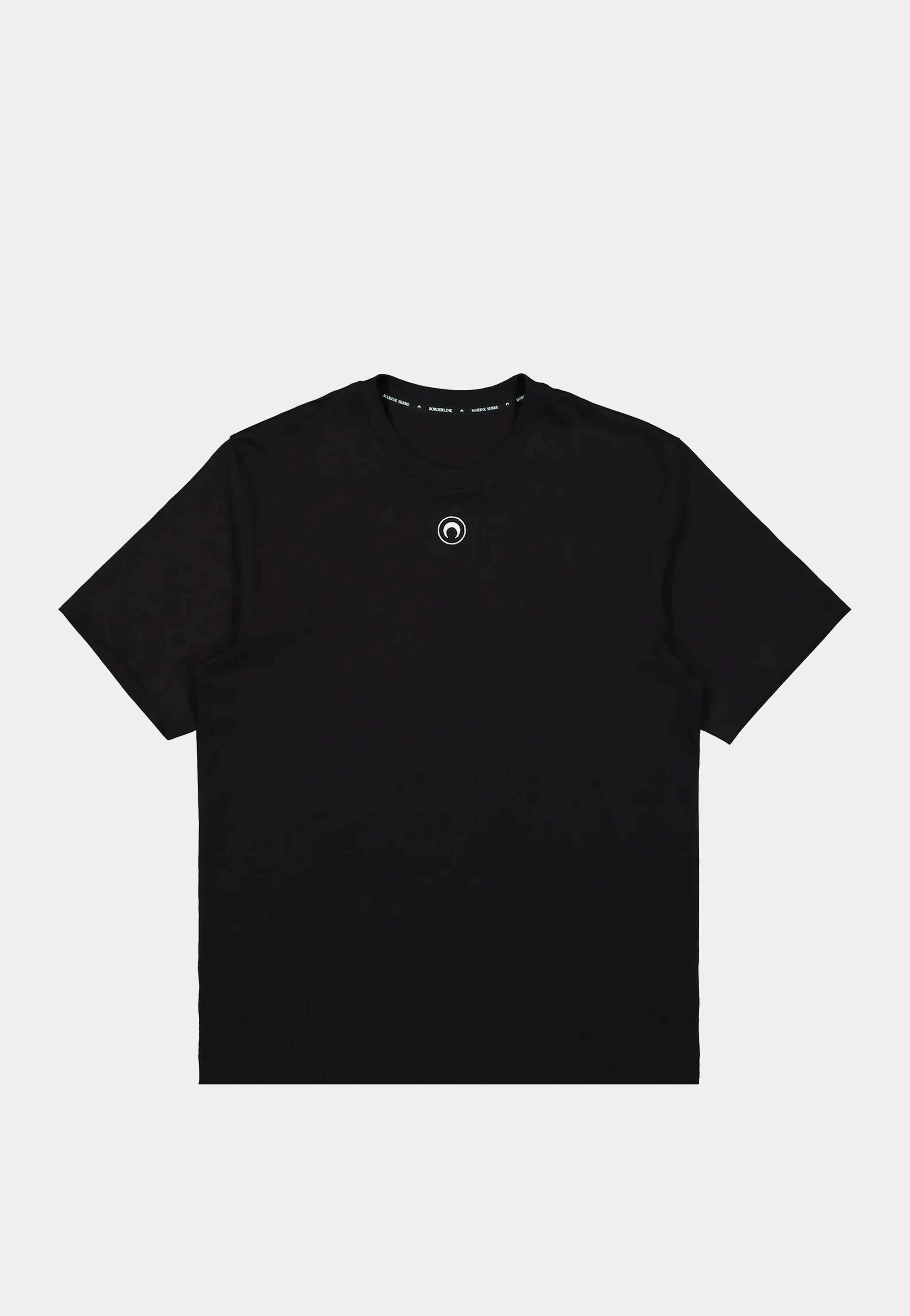 Marine Serre Organic Cotton Jersey Plain T-Shirt 1454-Bk99 Black