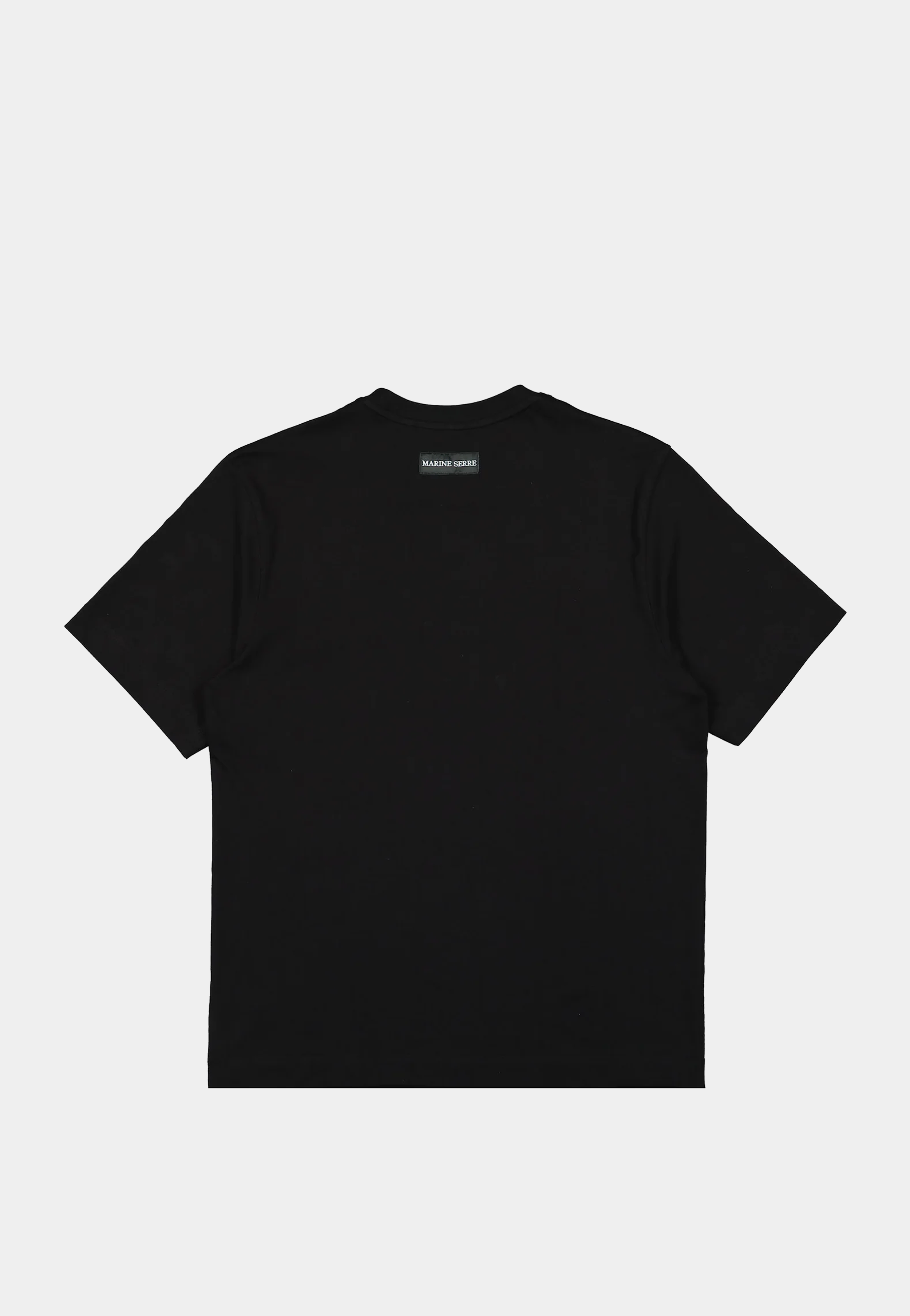 Marine Serre Organic Cotton Jersey Plain T-Shirt 1454-Bk99 Black