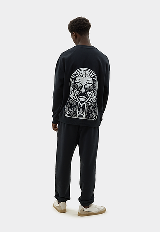 Mask Graphic Sweatshirt Black
