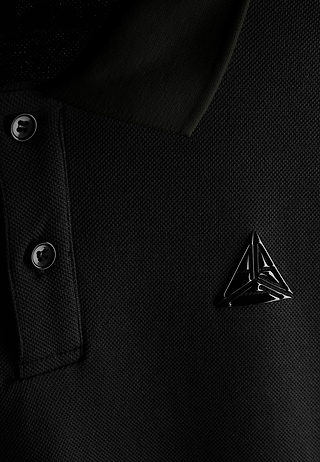Triangle Logo Polo Shirt Black