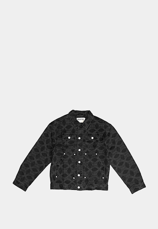 Ashluxe Monogram Denim Jacket Black