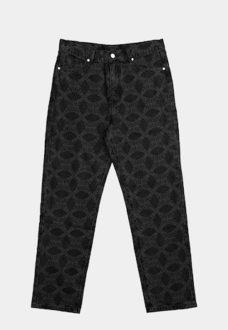 Ashluxe Monogram Denim Pant Black