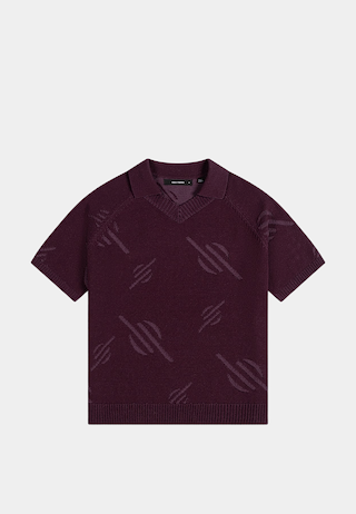 Daily Paper Monogram Polo Knit Potent Purple