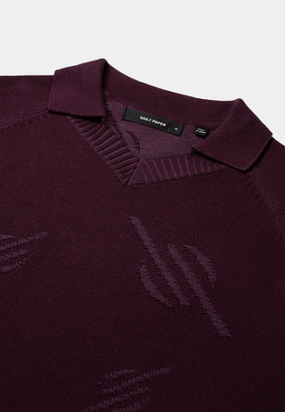Daily Paper Monogram Polo Knit Potent Purple
