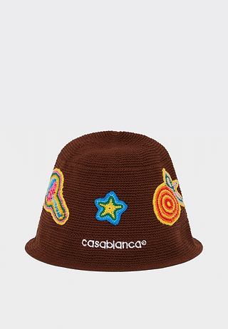 Casablanca  Crochet Summer Hat Brown