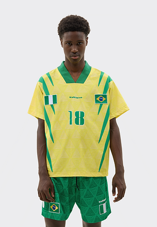 Nigeria X Brazil Football Shirt Yellow