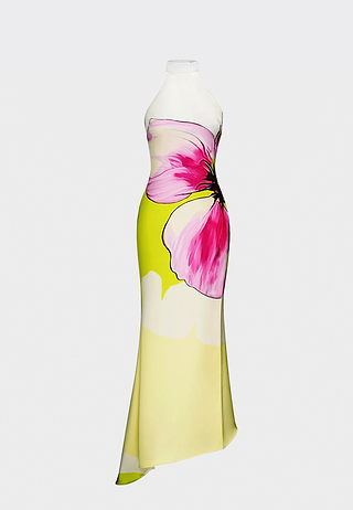 JW Pei Olivia Floral Halter Gown Multicolor