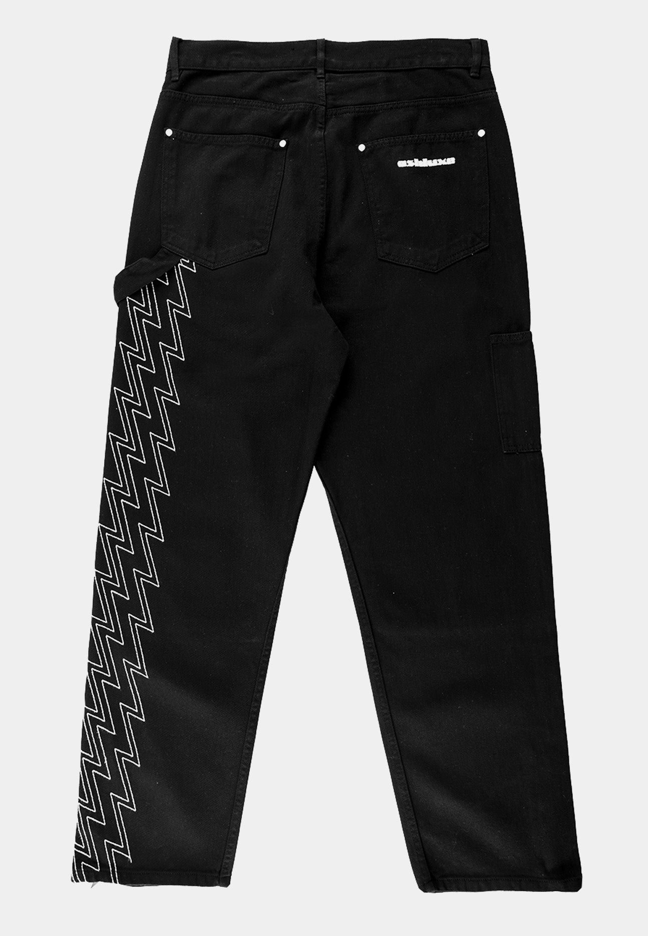 Ashluxe Men's Denim Trucker Jean - Black