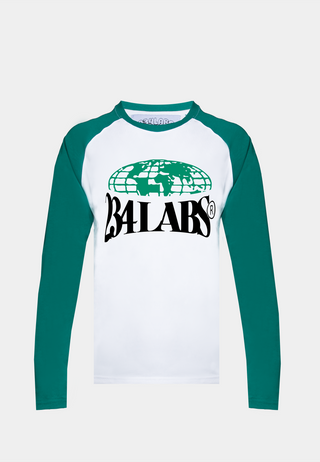 234 Labs Globe Logo Longsleeve T-Shirt White Green