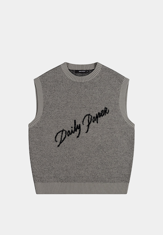 Daily Paper Script Logo Knit Vest Desert Sage