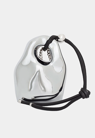 Published By Ruby's Lost Stone leather strap Bag Steel chain Silver