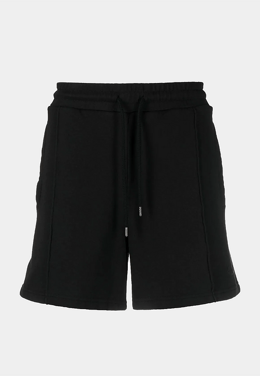 424 99 Men`S Shorts With Stitching Details - Black