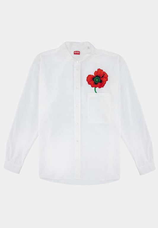 Kenzo Dressed Flower Longsleeve Shirt White