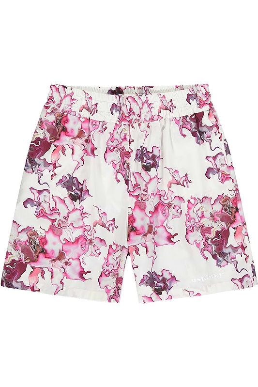 Ashluxe Men's Flower Printed Bowling Shorts - Pink