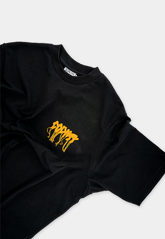County Marcelo County Patch Over T-Shirt Black Orange