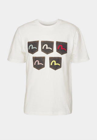 Evisu Multi-Pocket Tee White