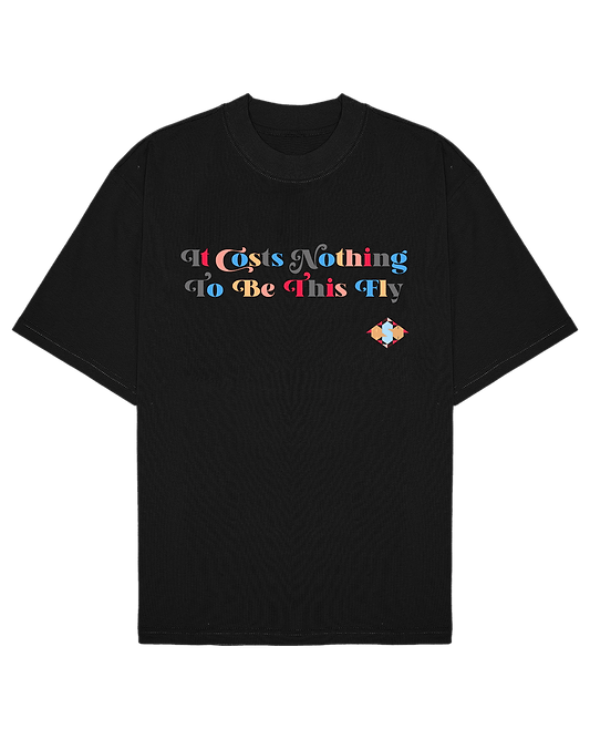 ASHLUXE Graphics Print T-shirt - Black